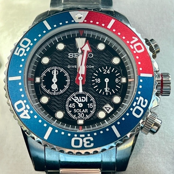 Seiko Other - Seiko Prospex Chronograph Date Designer Sport Solar Men’s Watch